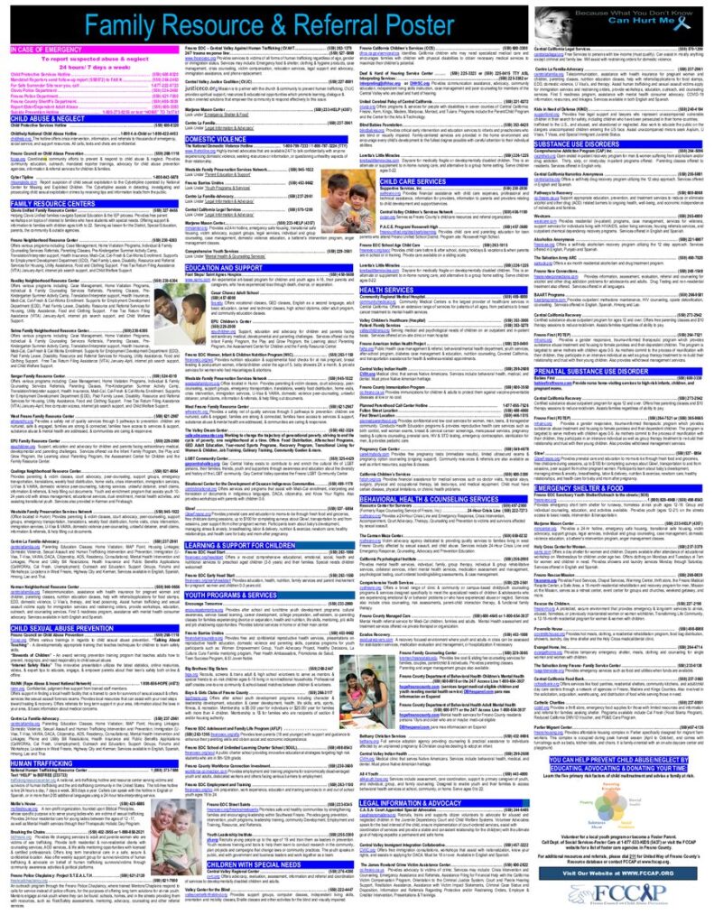Family Resource and Referral Poster